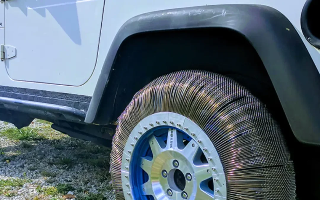 NASA desenvolve pneu superelástico resistente e que não utiliza ar