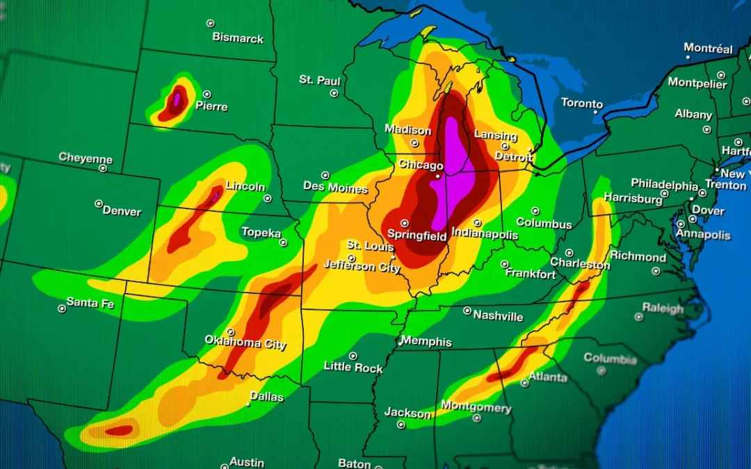 Ondas de calor extremo dá origem a nova cor em sistema meteorológico